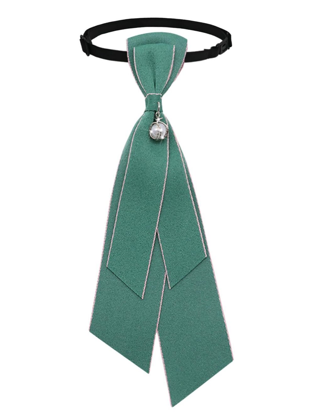 7453 Bow Ties , Girls Uniform Black/Red/Green Neck Tie, Vintage Accessory